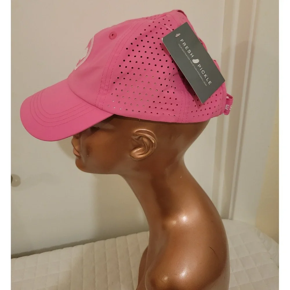 NWT Fresh Pickle Women's Pink Ponytail Pickleball Hat Mesh Cap Athletic Tennis